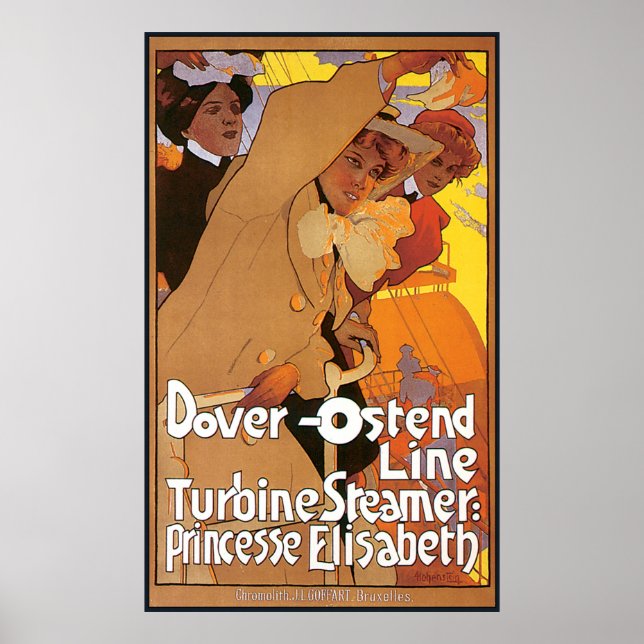 Dover Ostend Steamship Line Poster (Front)