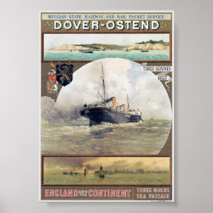 Dover-Ostend Vintage Poster 1910s
