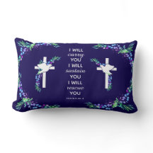 Doves and Flowers Christian Lumbar Pillow