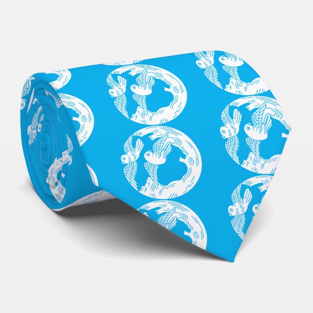 Doves and old tree tie (Rolled)