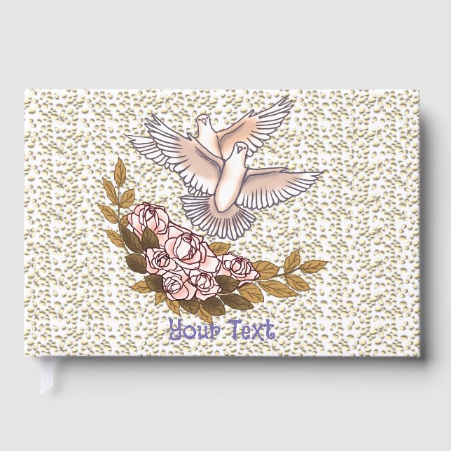 Doves and Roses  Guest Book (Front)
