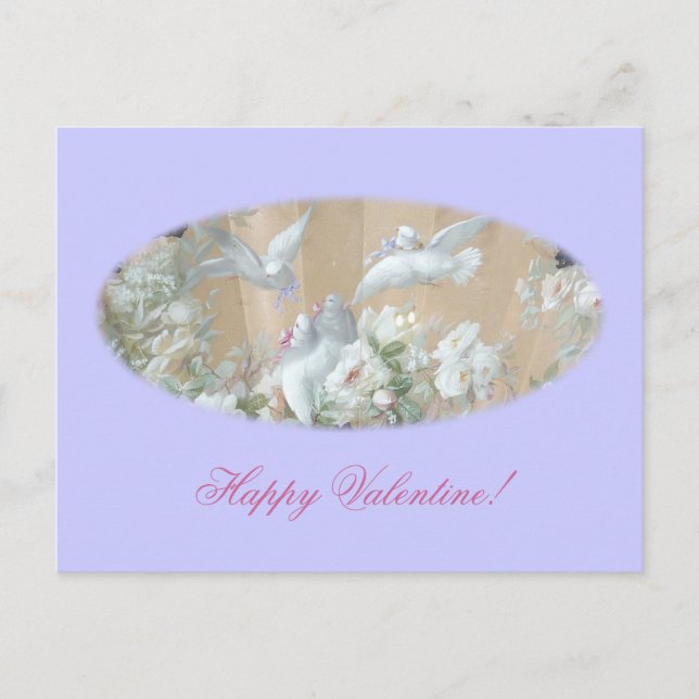 doves and roses holiday postcard (Front)