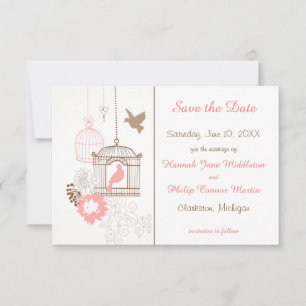 Doves & Cages - 3x5 Save the Date