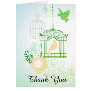 Doves & Cages Green - Note Card