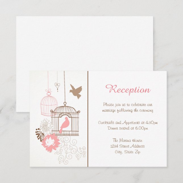 Doves & Cages - Reception Invitation (Front/Back)
