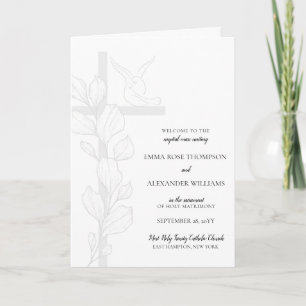 Doves Catholic Wedding Ceremony with Mass Program