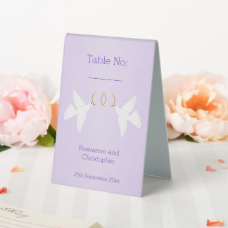Doves Design Lilac Coloured Wedding