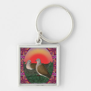 Doves Framed Key Ring