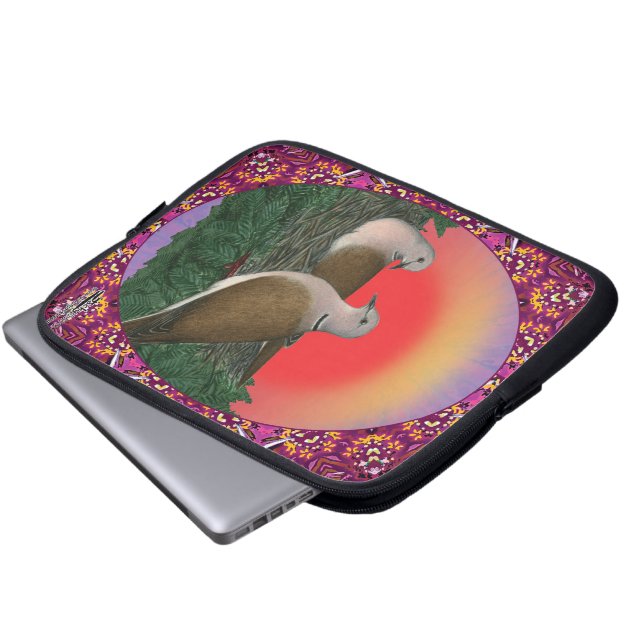 Doves Framed Laptop Sleeve (Front Bottom)