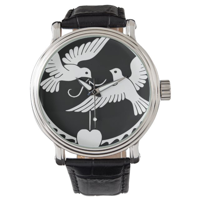 Doves Heart Dance Peace Love Party Destiny Watch (Front)