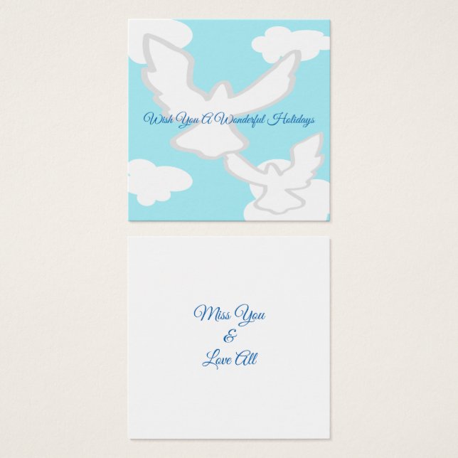Doves Holiday Wishes (Front & Back)