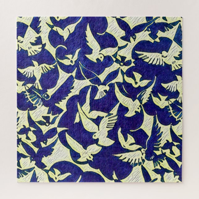 Doves in Flight Jigsaw Puzzle (Vertical)