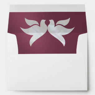 Doves & Monogram - Lavender Wedding Envelope
