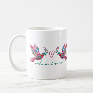 Doves of Peace (Shalom) White Coffee Mug