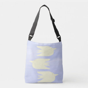 doves painting art crossbody bag
