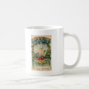 Doves Roses Birthday Coffee Mug