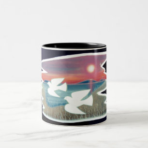 Doves Two-Tone Coffee Mug