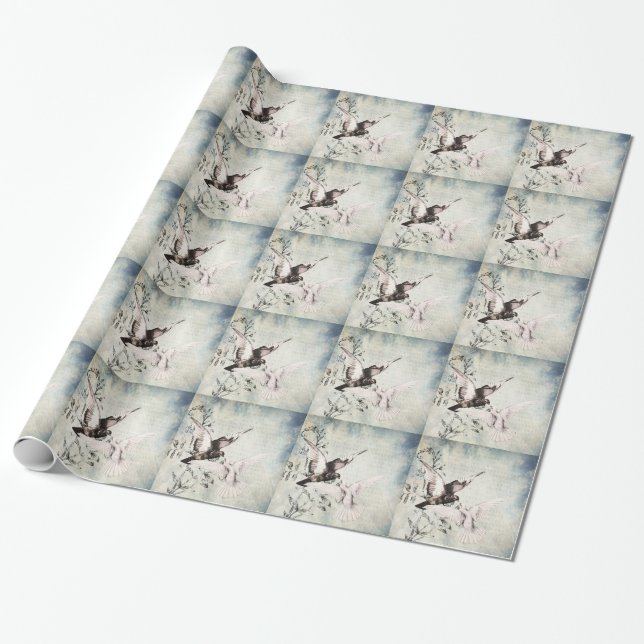 Doves Wrapping Paper (Unrolled)