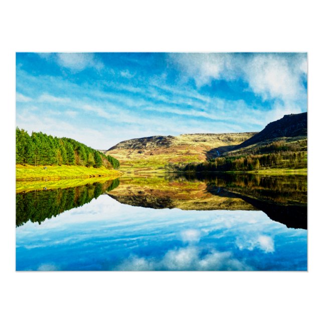 Dovestone Reservoir in winter  Poster (Front)