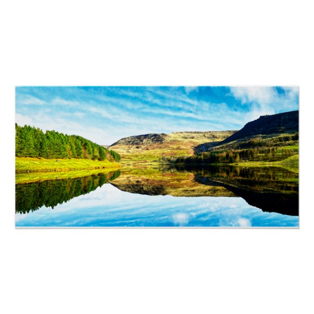 Dovestone Reservoir in winter  Poster (Front)