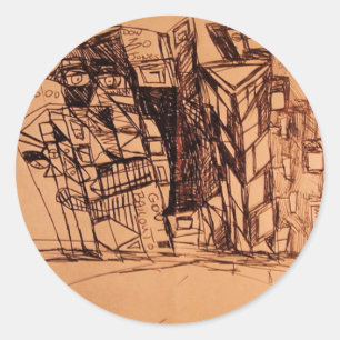 DOW 30 CLASSIC ROUND STICKER