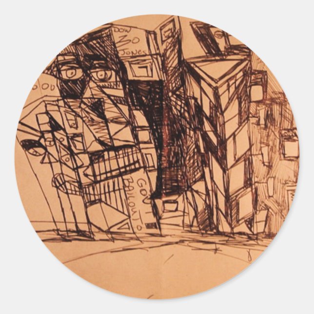 DOW 30 CLASSIC ROUND STICKER (Front)