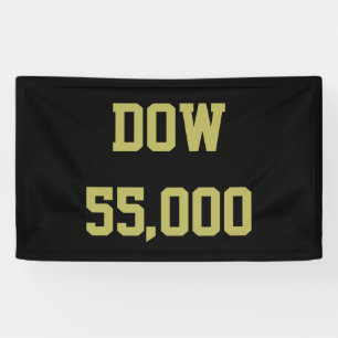 Dow 55,000 Stock Market Celebration Banner