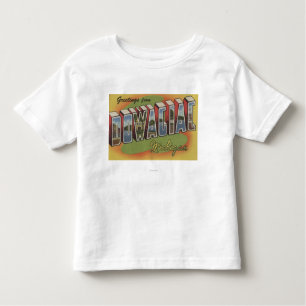 Dowagiac, Michigan - Large Letter Scenes 2 Toddler T-Shirt