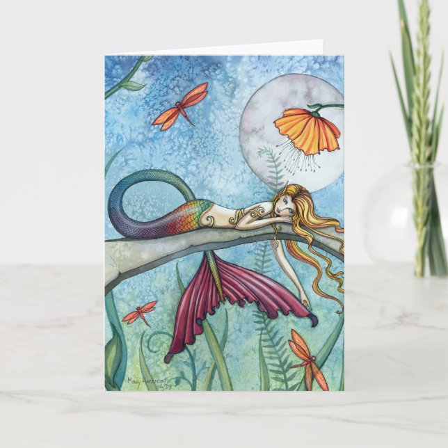 Down by the Pond Mermaid Art Card (Front)