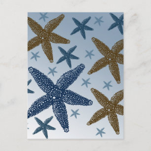 Down by the Sea Starfish Postcard