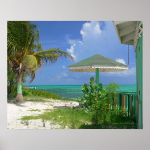 "Down By The Seaside" /Caribbean Al Fresco Dining/ Poster