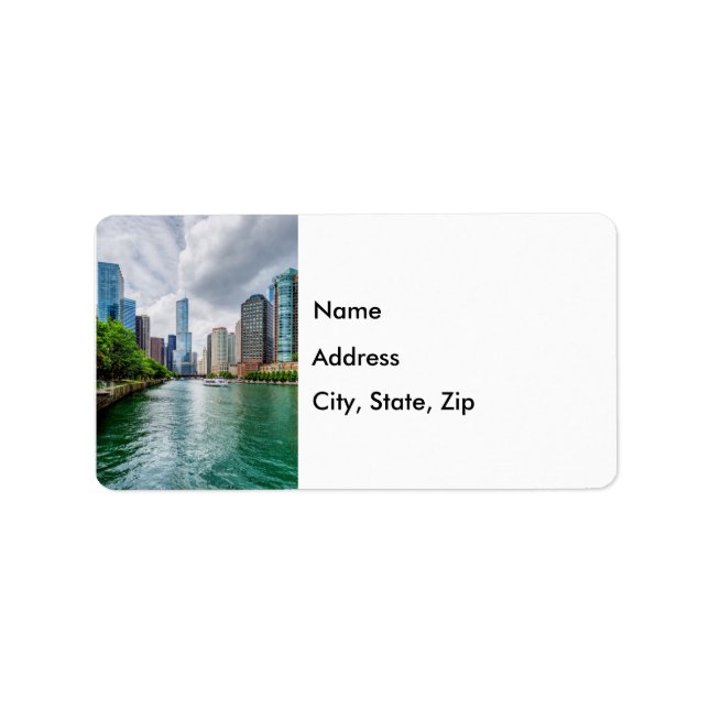 Down Chicago River Address Label (Front)