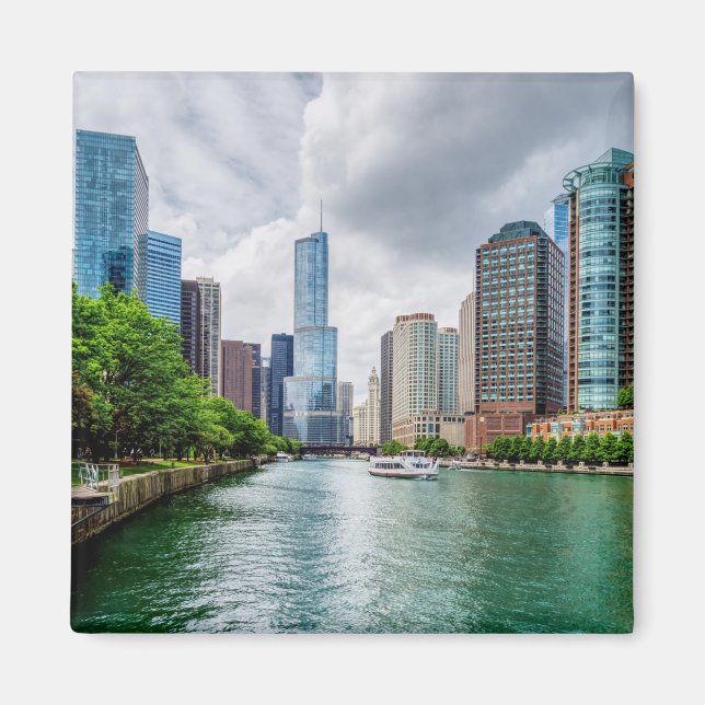 Down Chicago River Magnet (Front)