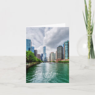 Down Chicago River Thinking Of You Card