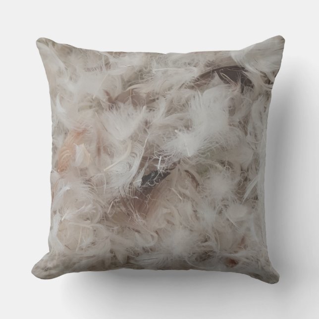Down Comforter Feathers Photography Cushion (Front)