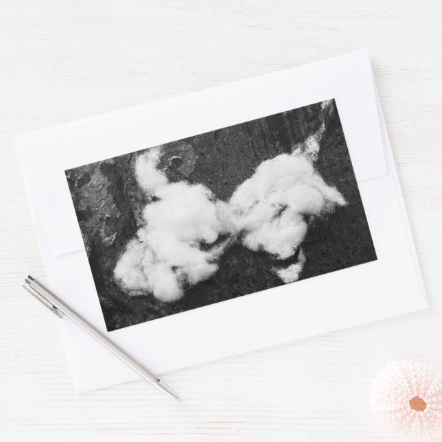 down fluffy rectangular sticker (Envelope)