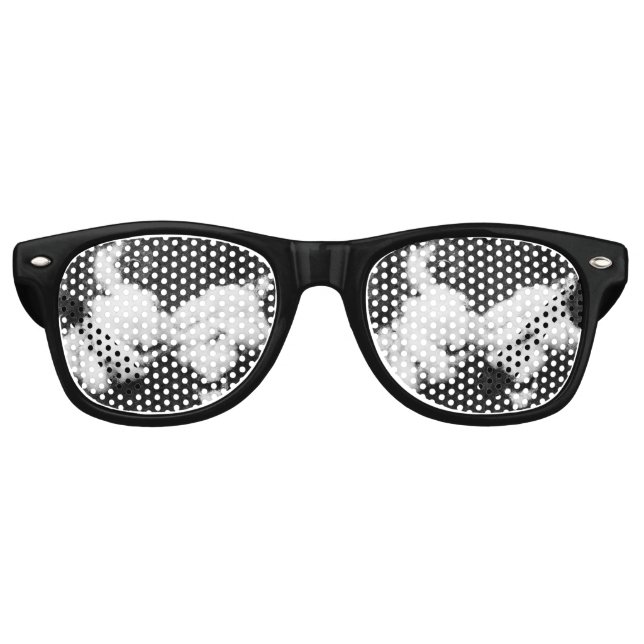 down fluffy retro sunglasses (Front)