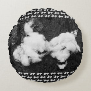 down fluffy round pillow