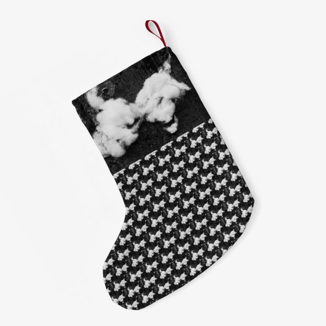 down fluffy small christmas stocking (Back (Hanging))