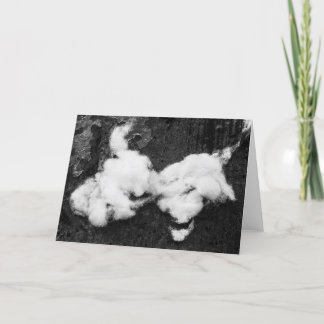 down fluffy thank you card