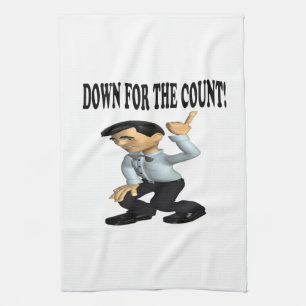 Down For The Count 2 Tea Towel