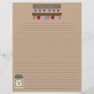 Down Home Cooking Recipe Pages 2 (Lined)
