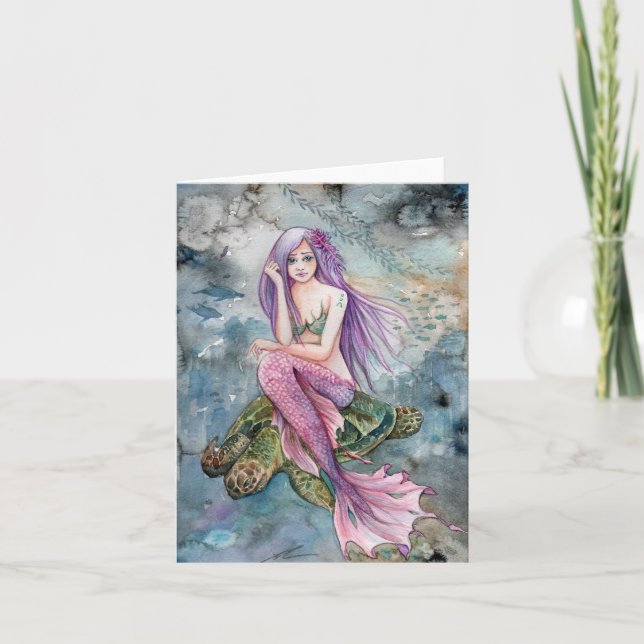 Down In Atlantis - Blank Note Card (Front)