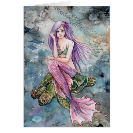 Down in Atlantis - Mermaid Card