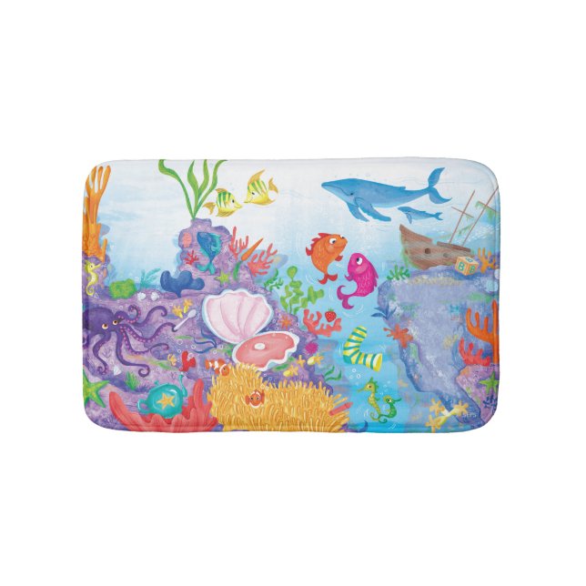 Down In The Ocean Bath Mat (Front)