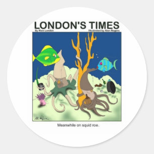 Down On Squid Roe Funny Gifts Tees & Collectibles Classic Round Sticker