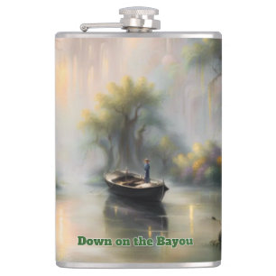 Down on the Bayou Hip Flask