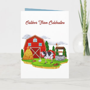 Down on the Farm Kids Birthday Invitation