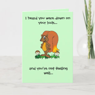 Down on your luck... card