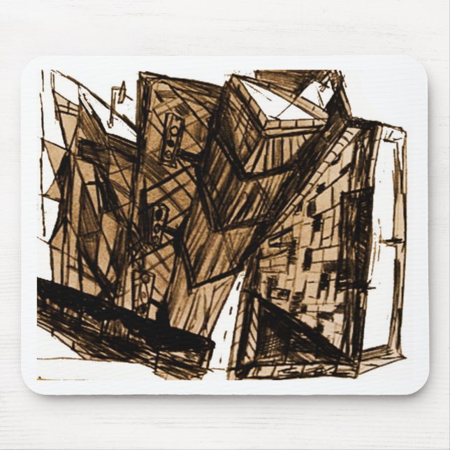 down perspective white mouse pad (Front)
